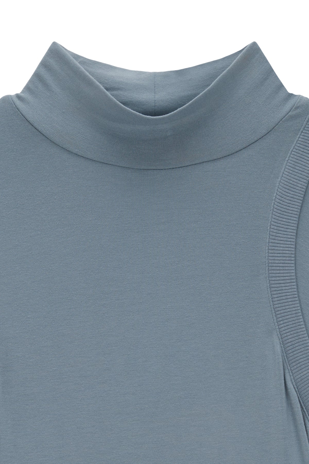 Matin Kim - Rib Layered Half Neck Long Sleeve Top (Blue) product image 3 | TRAB K-Fashion Australia