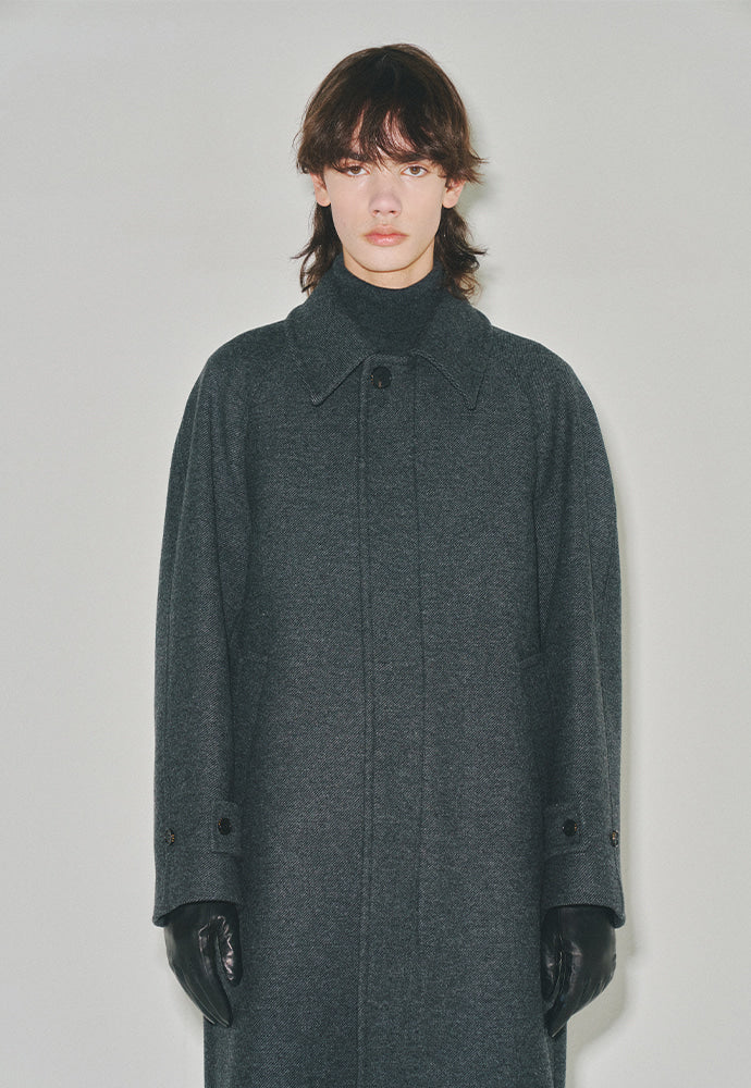 Tonywack - Brushed Wool Mac Over Coat (Twill Grey) product image 6 | TRAB K-Fashion Australia