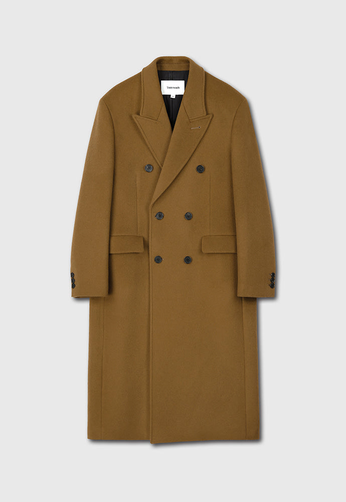 Tonywack - Cashmere Double-Breasted Tailored Coat (Dark Camel) product image 7 | TRAB K-Fashion Australia