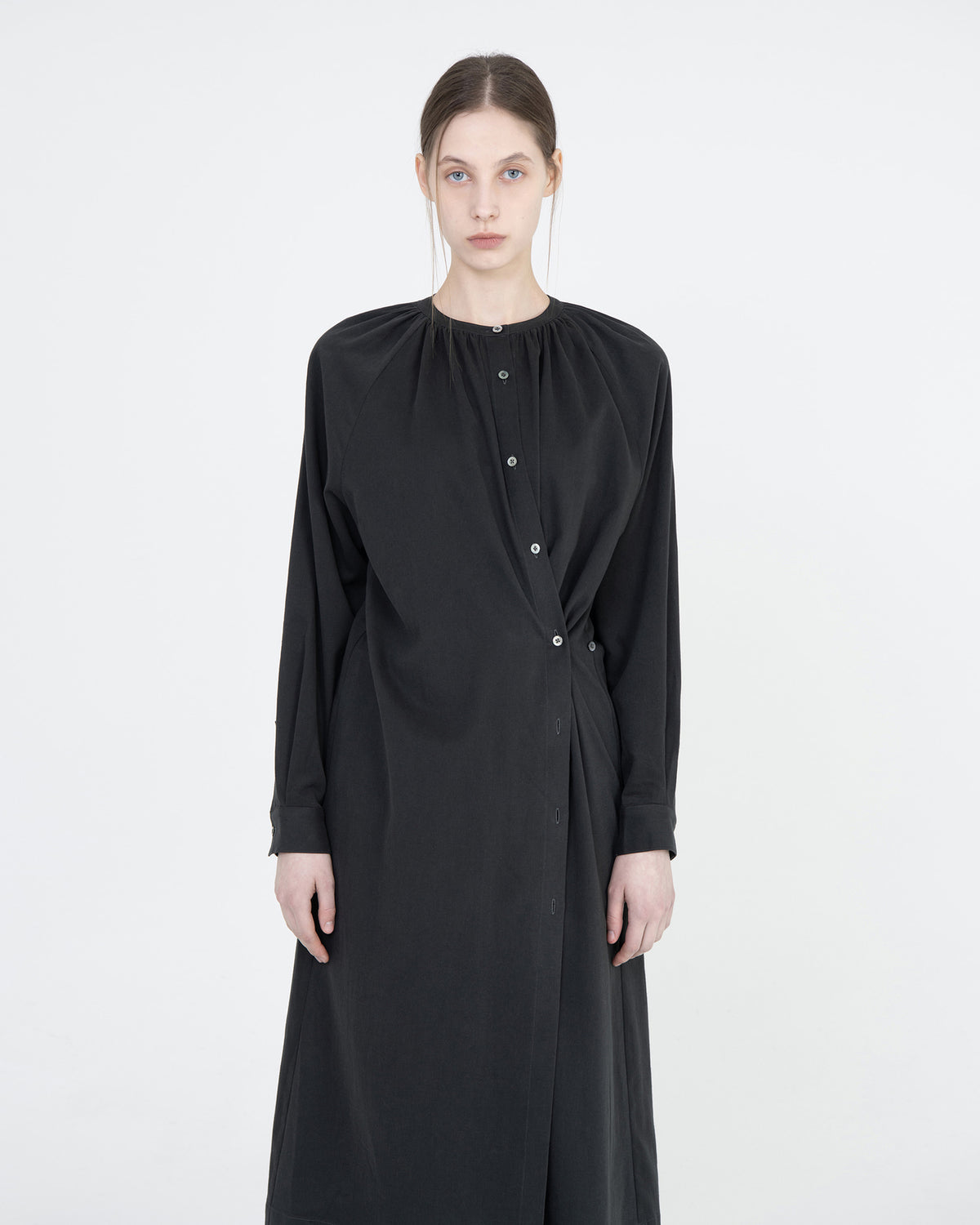 Brownyard - Gathered Dress (Black) product image 1 | TRAB K-Fashion Australia