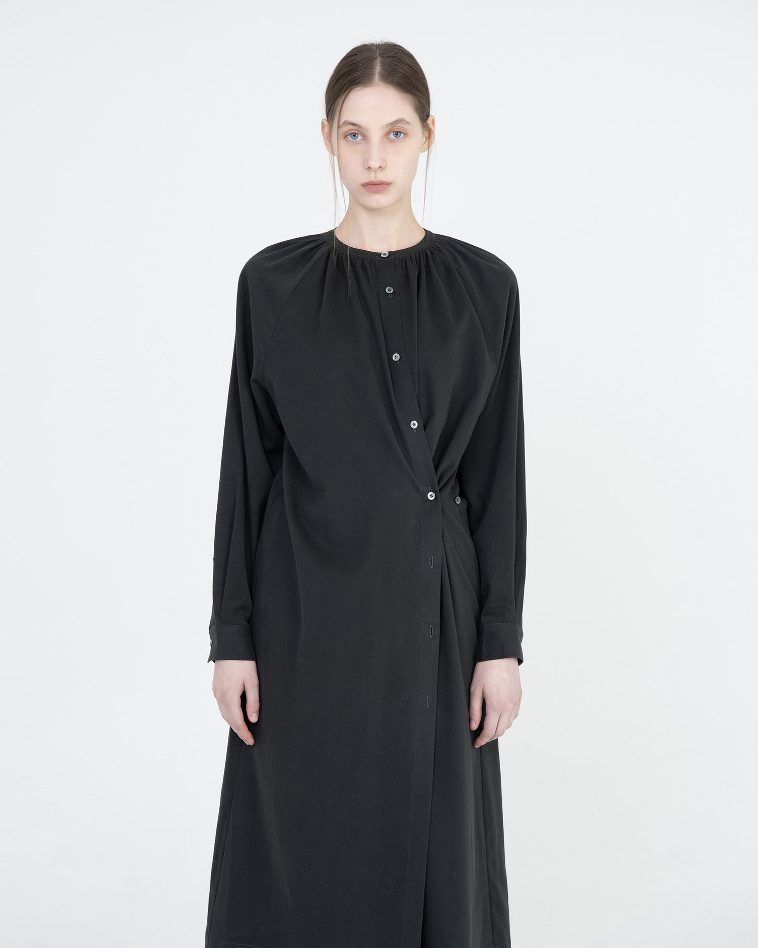 Brownyard - Gathered Dress (Black) product image 1 | TRAB K-Fashion Australia