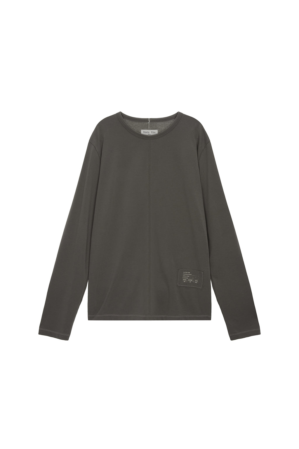 Matin Kim - Patch Graphic Point Long Sleeve Top (Khaki) product image 1 | TRAB K-Fashion Australia