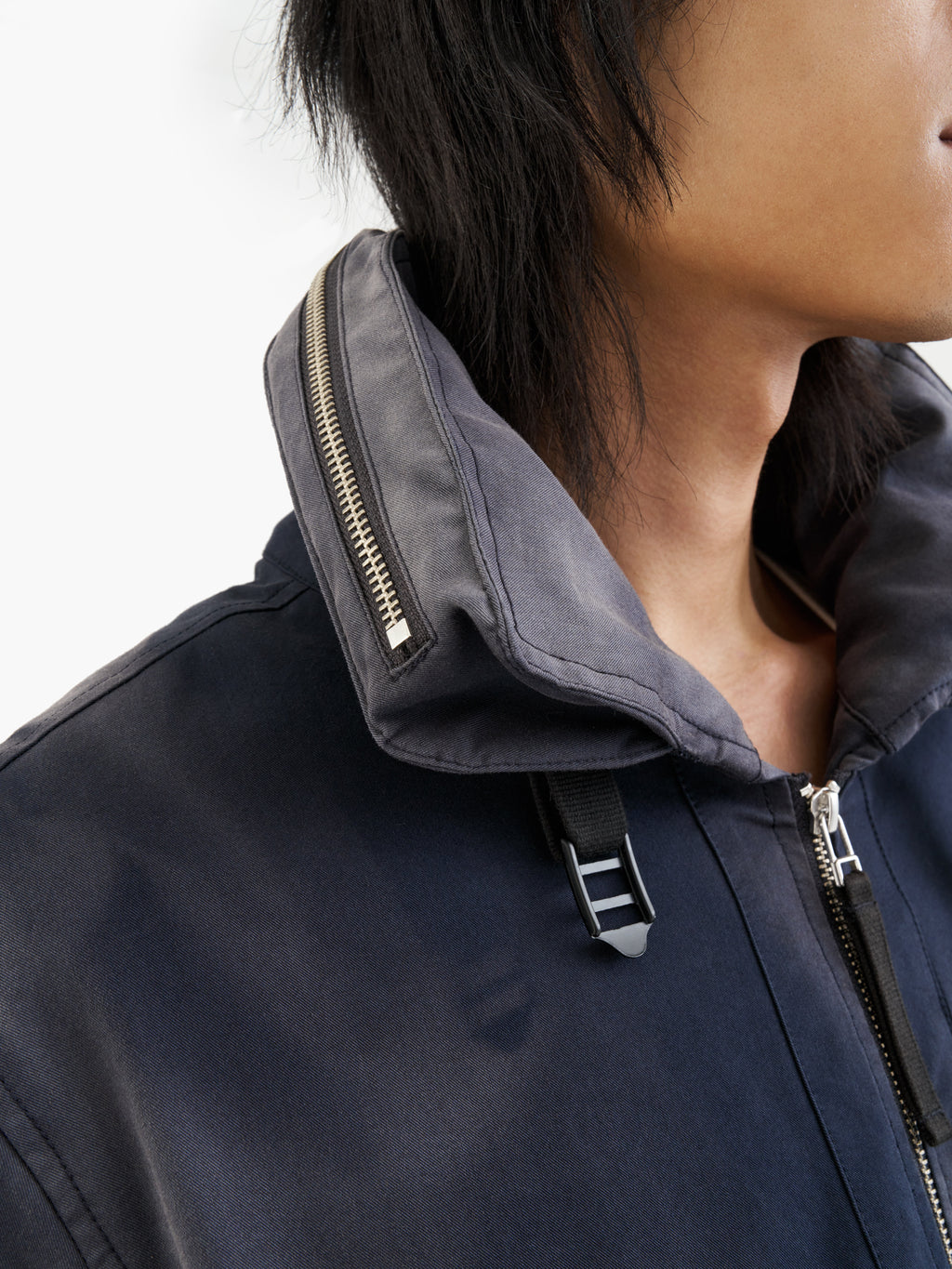 Jiyong Kim - Sun-Bleached Convertible Collar Jacket (Blue) product image 8 | TRAB K-Fashion Australia