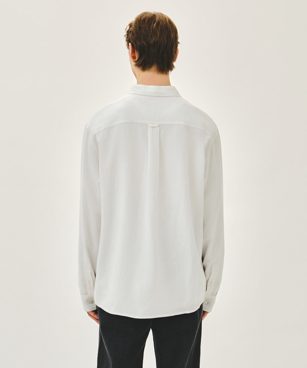 Marithe & Francois Girbaud - Classic Logo Linen Shirt (White) product image 3 | TRAB K-Fashion Australia