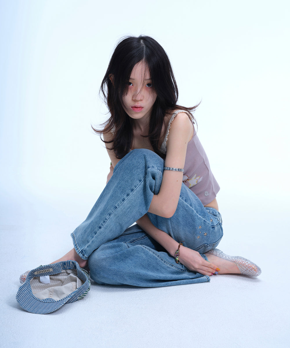 Coyseio - Stardust Denim Pants (Blue) product image 2 | TRAB K-Fashion Australia