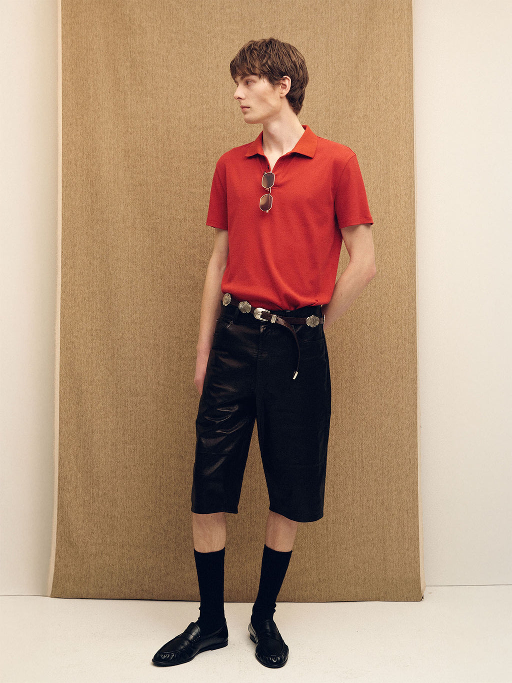 Tonywack - Soft Ribbed Polo Shirt (Dark Red) product image 10 | TRAB K-Fashion Australia