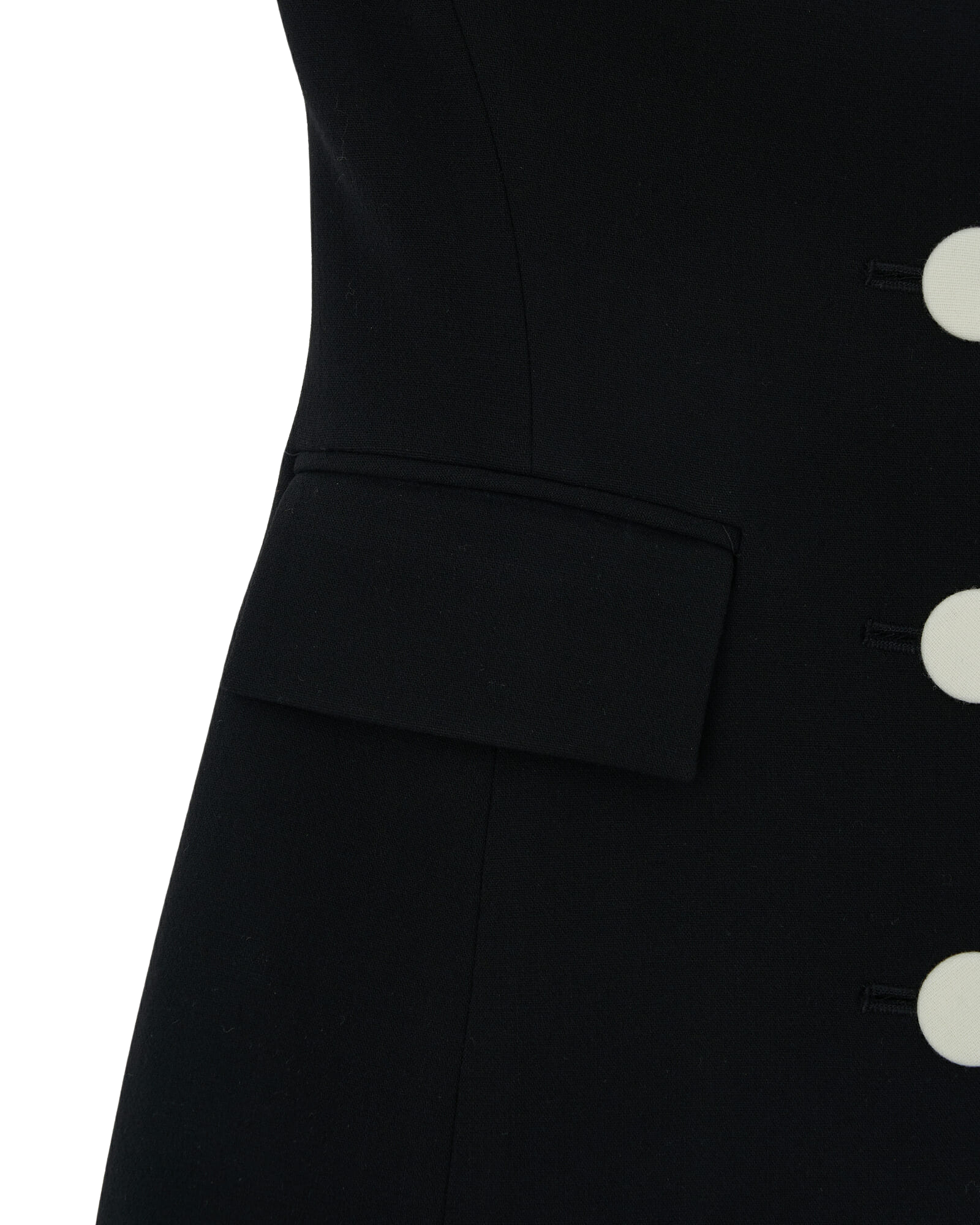 Kimhe Kim - Bandeau Wool-Blended Mini Dress (Black/Ivory) product image 10 | TRAB K-Fashion Australia
