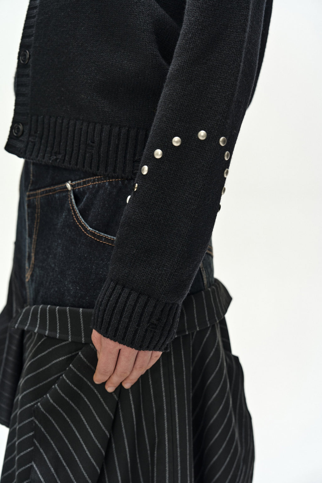 Andersson Bell - Roghen Studded Cardigan (black) (Black) product image 11 | TRAB K-Fashion Australia