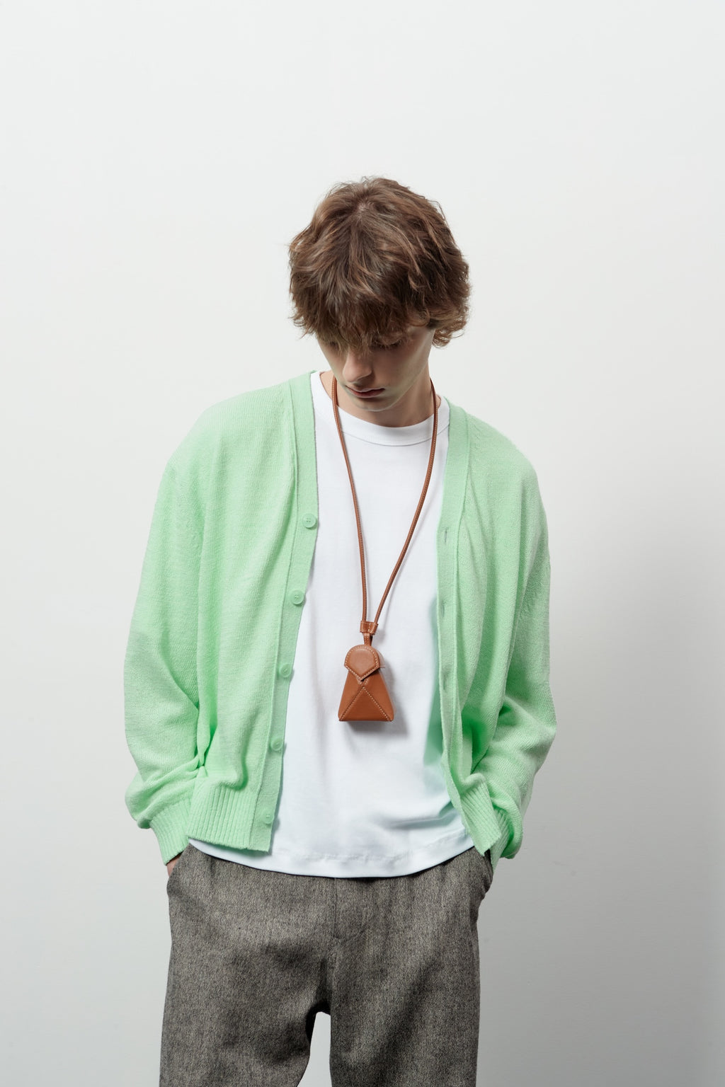 Stu - V- Neck Light Cardigan (Mint) product image 10 | TRAB K-Fashion Australia