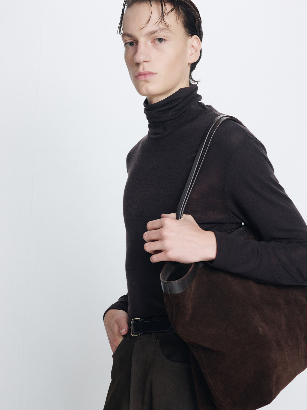 Tonywack - Light Wool Slim Roll Neck (Espresso) product image 6 | TRAB K-Fashion Australia