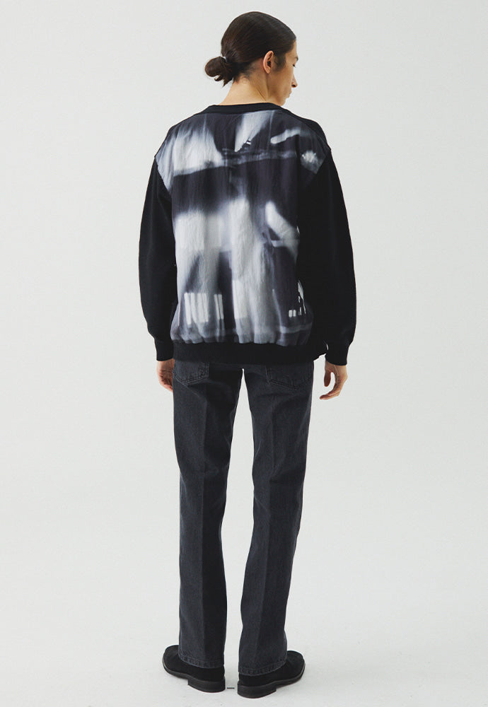 Tonywack - Polar Flash Patchwork Cardigan (Black) product image 2 | TRAB K-Fashion Australia