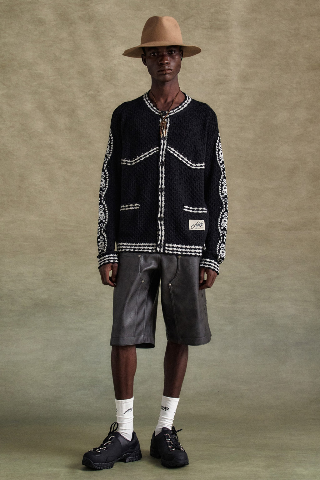 Andersson Bell - Fantasia Round-Neck Cardigan (Black) product image 1 | TRAB K-Fashion Australia