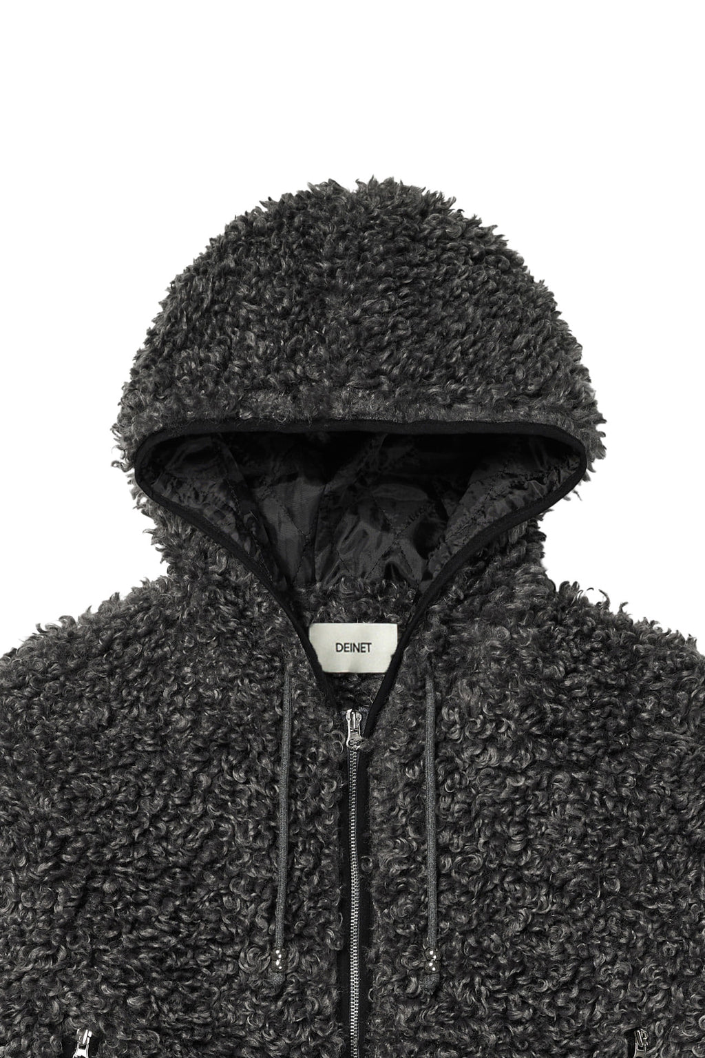 Deinet - Faux Fur Hood Jacket (Charcoal) product image 16 | TRAB K-Fashion Australia