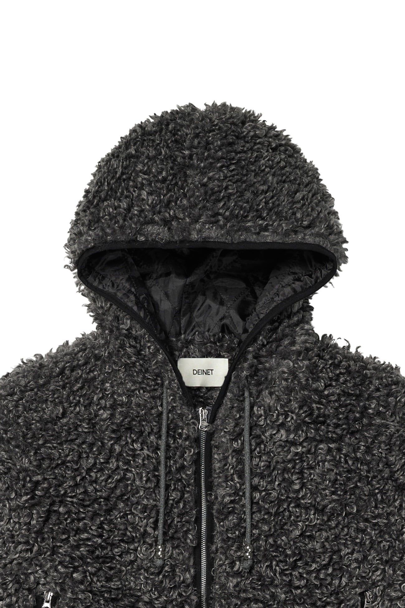 Deinet - Faux Fur Hood Jacket (Charcoal) product image 16 | TRAB K-Fashion Australia