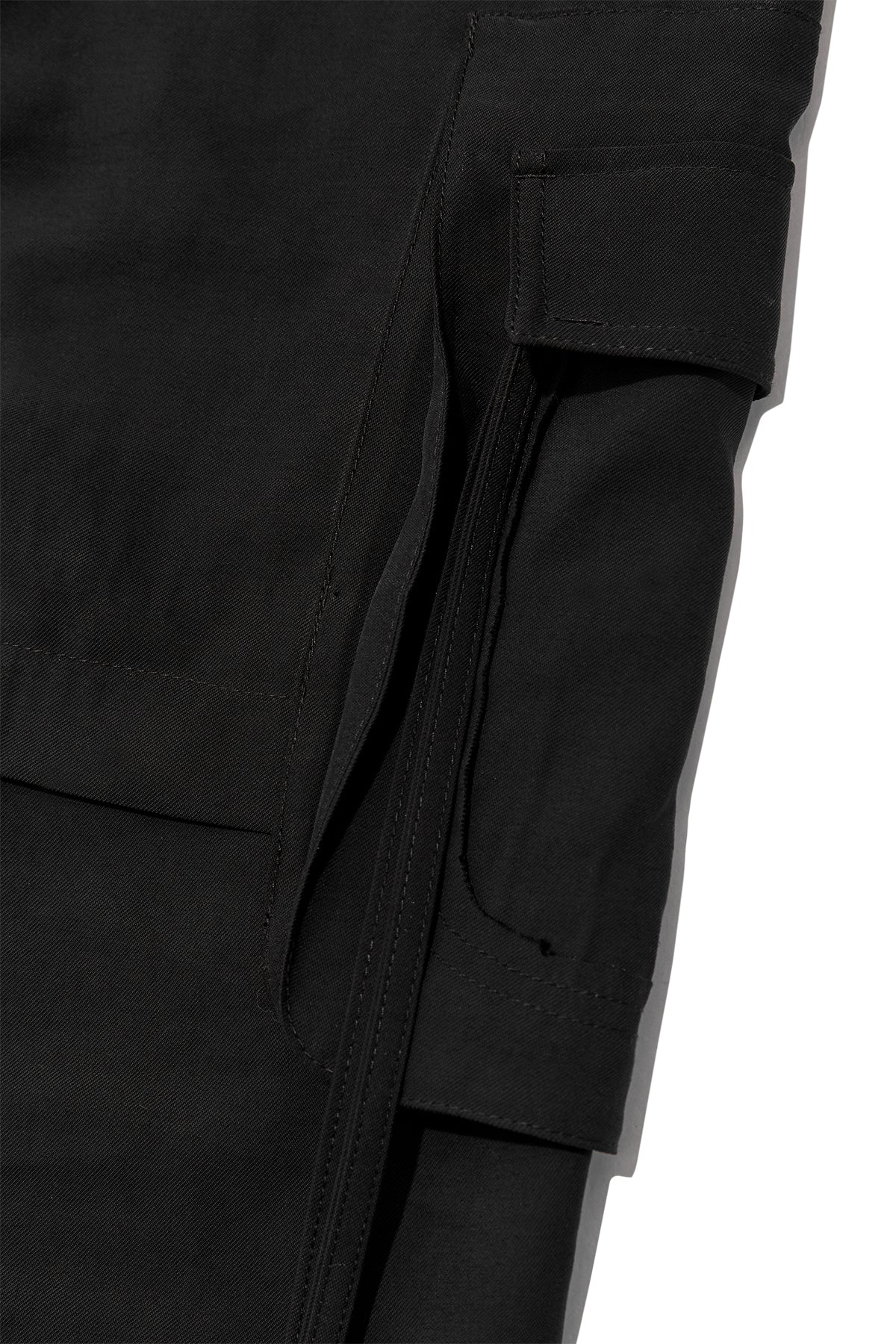 Matin Kim - String Pocket Wide Cargo Pants (Black) product image 5 | TRAB K-Fashion Australia