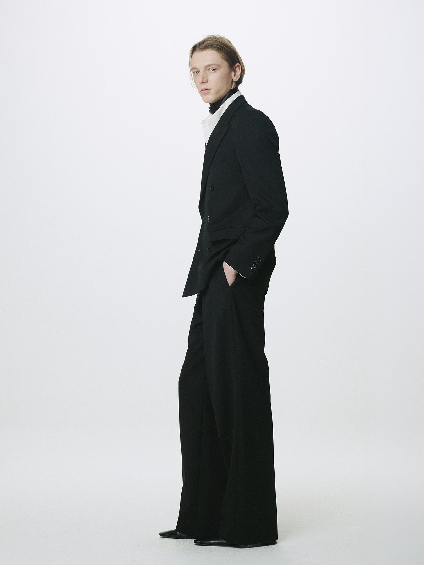 Tonywack - Wool Double-Breasted Tailored Jacket (Black) product image 3 | TRAB K-Fashion Australia