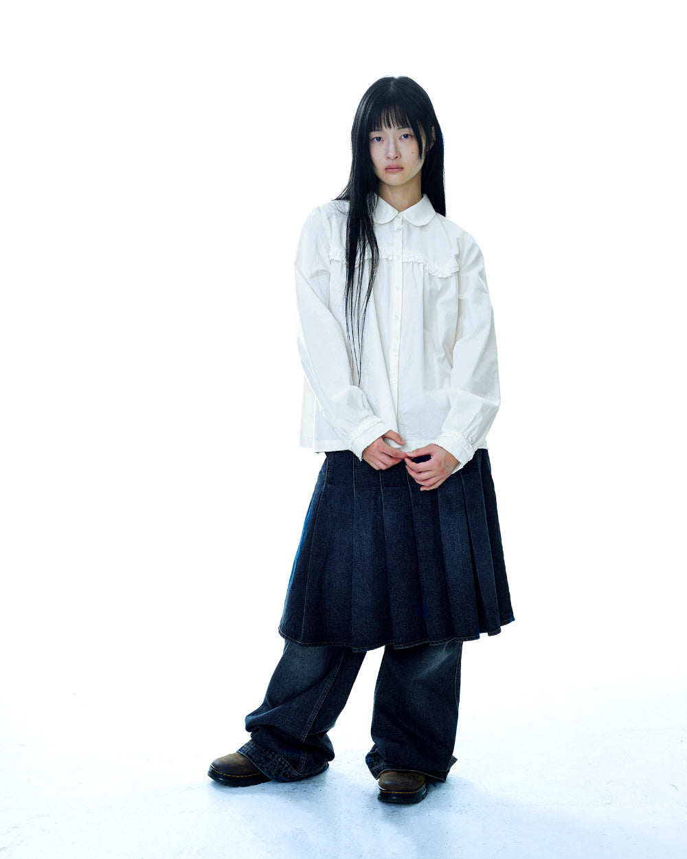 Coyseio - Rough Cut Frill Shirt (Ivory) product image 16 | TRAB K-Fashion Australia