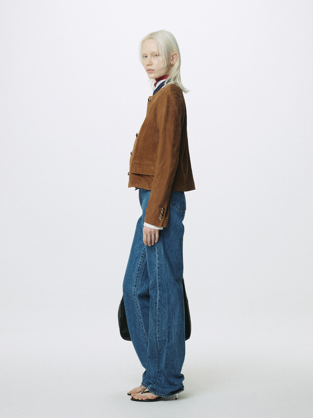 Tonywack - Suede Blouson Jacket (Saddle Brown) product image 4 | TRAB K-Fashion Australia
