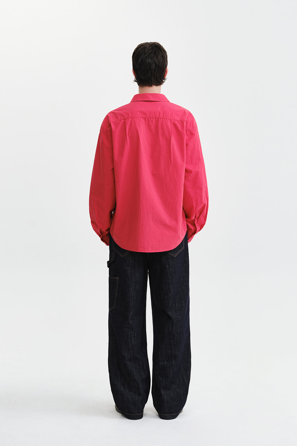 Matin Kim - Washed Cotton Pocket Shirt (Red) product image 8 | TRAB K-Fashion Australia