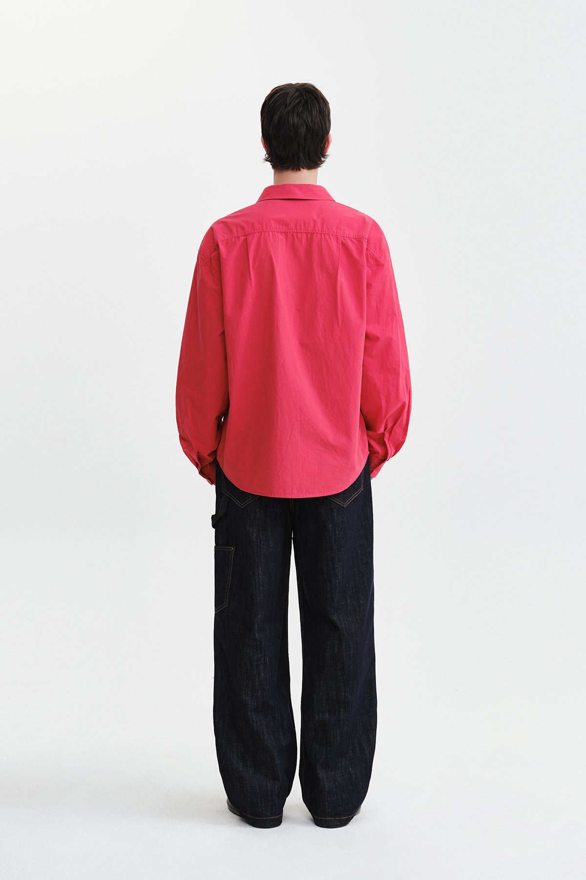 Matin Kim - Washed Cotton Pocket Shirt (Red) product image 8 | TRAB K-Fashion Australia