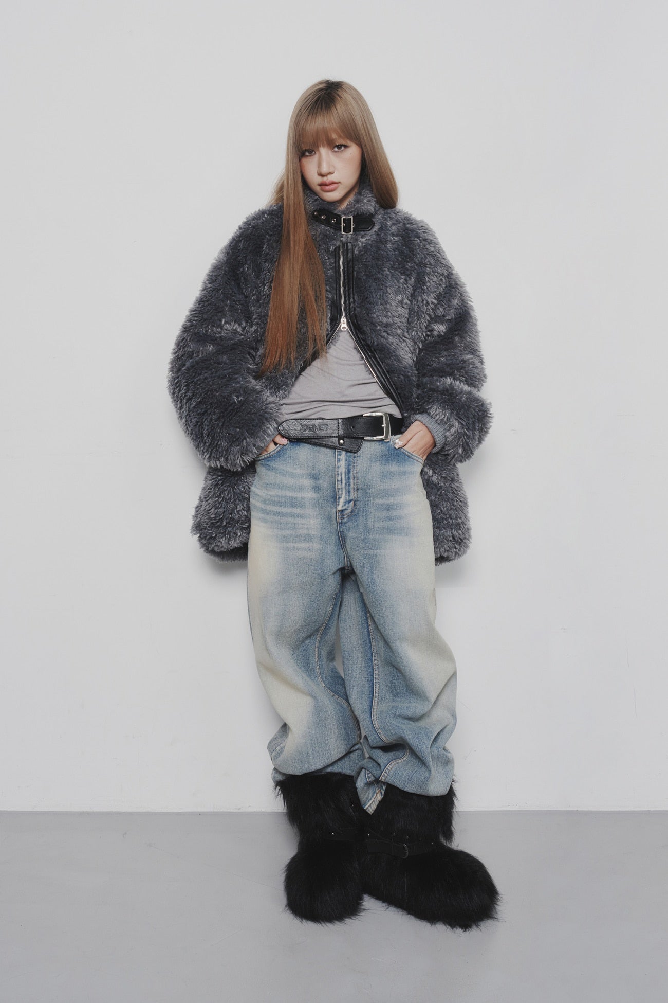 Deinet - Faded Straight Denim (Light Blue) product image 1 | TRAB K-Fashion Australia
