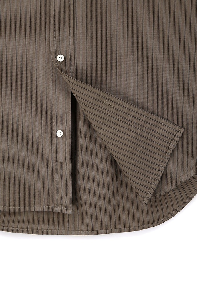 Art if acts - Garment Dyed Stripe Shirt (Brown) product image 11 | TRAB K-Fashion Australia