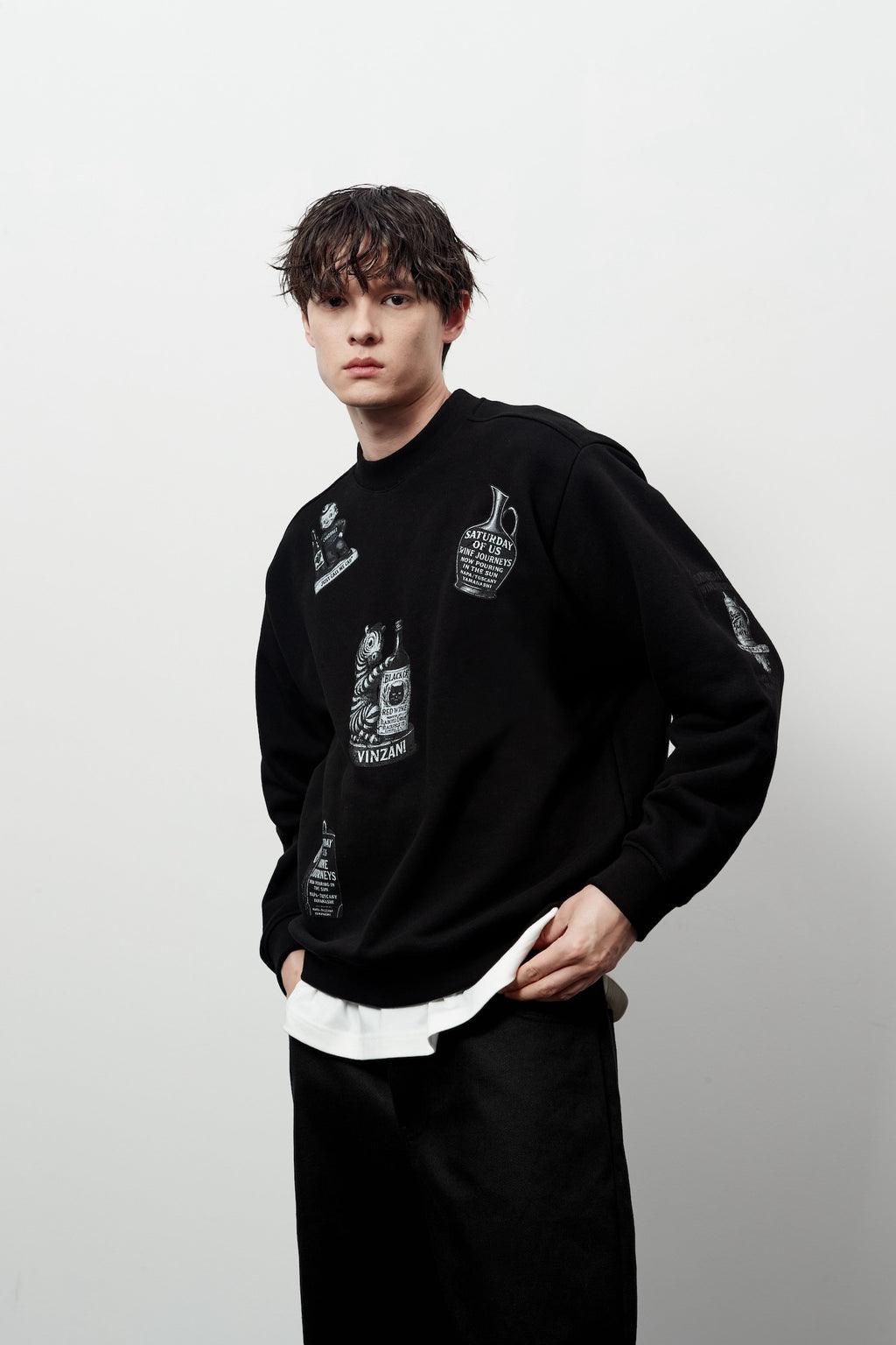 Stu - Printing Sweatshirt (Black) product image 11 | TRAB K-Fashion Australia