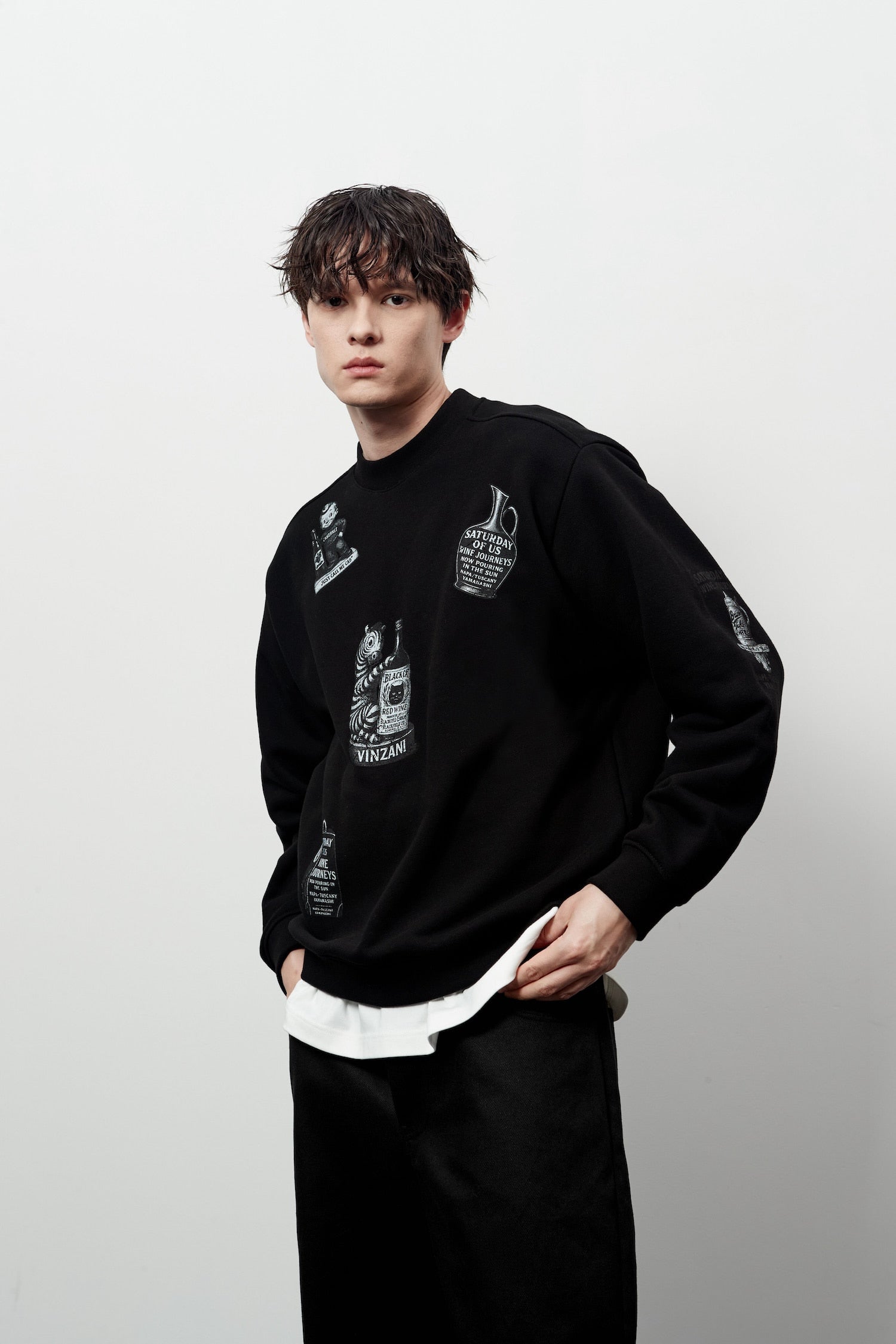 Stu - Printing Sweatshirt (Black) product image 11 | TRAB K-Fashion Australia