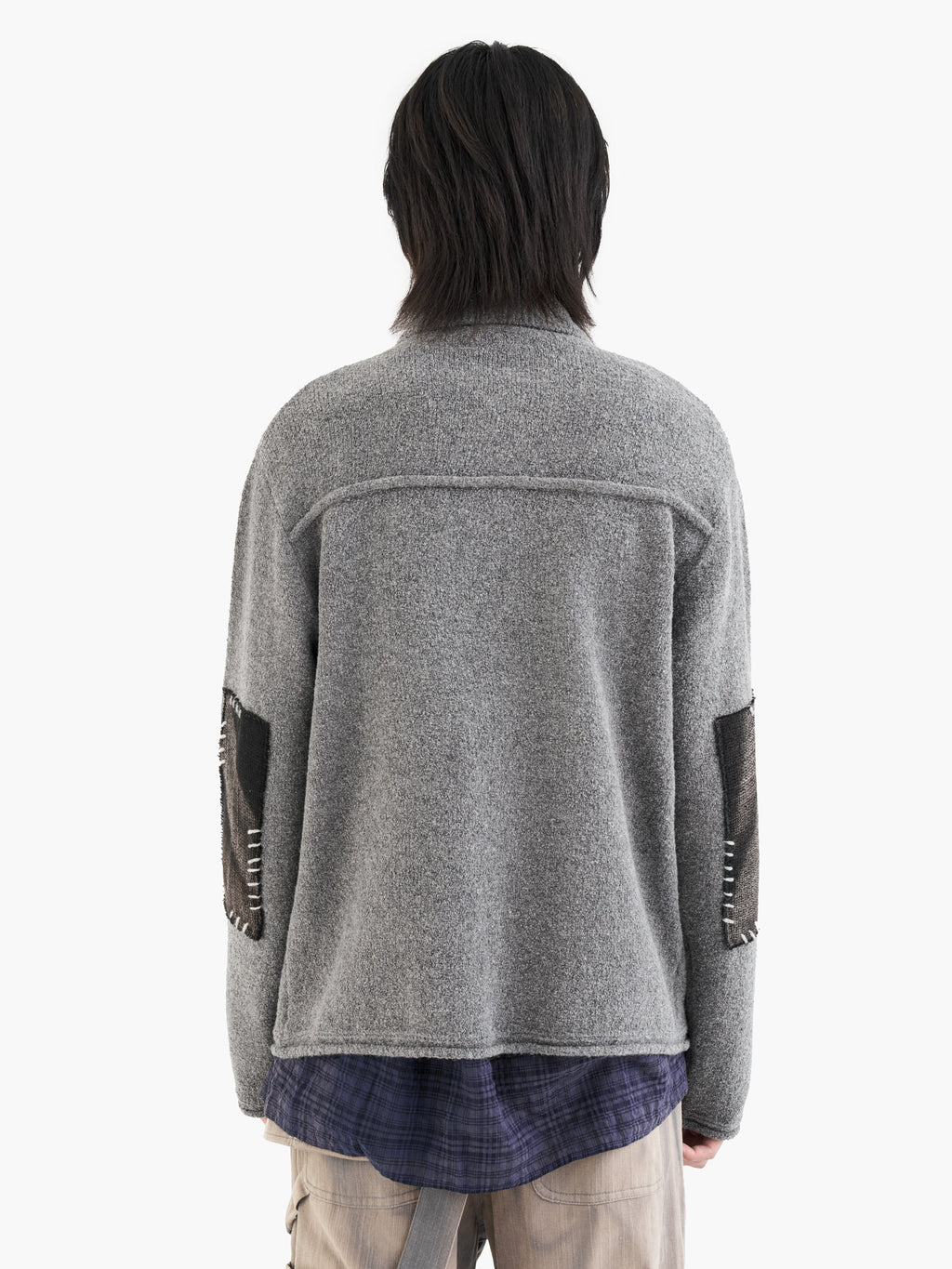 Jiyong Kim - Sun-Bleached Pocket Knit Cardigan (Grey) product image 5 | TRAB K-Fashion Australia