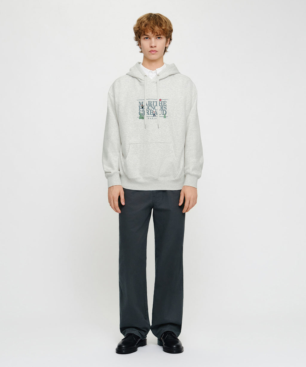 Marithe & Francois Girbaud - Alpes Classic Logo Oversized Hoodie (brushed) (Light Heather Gray) product image 4 | TRAB K-Fashion Australia