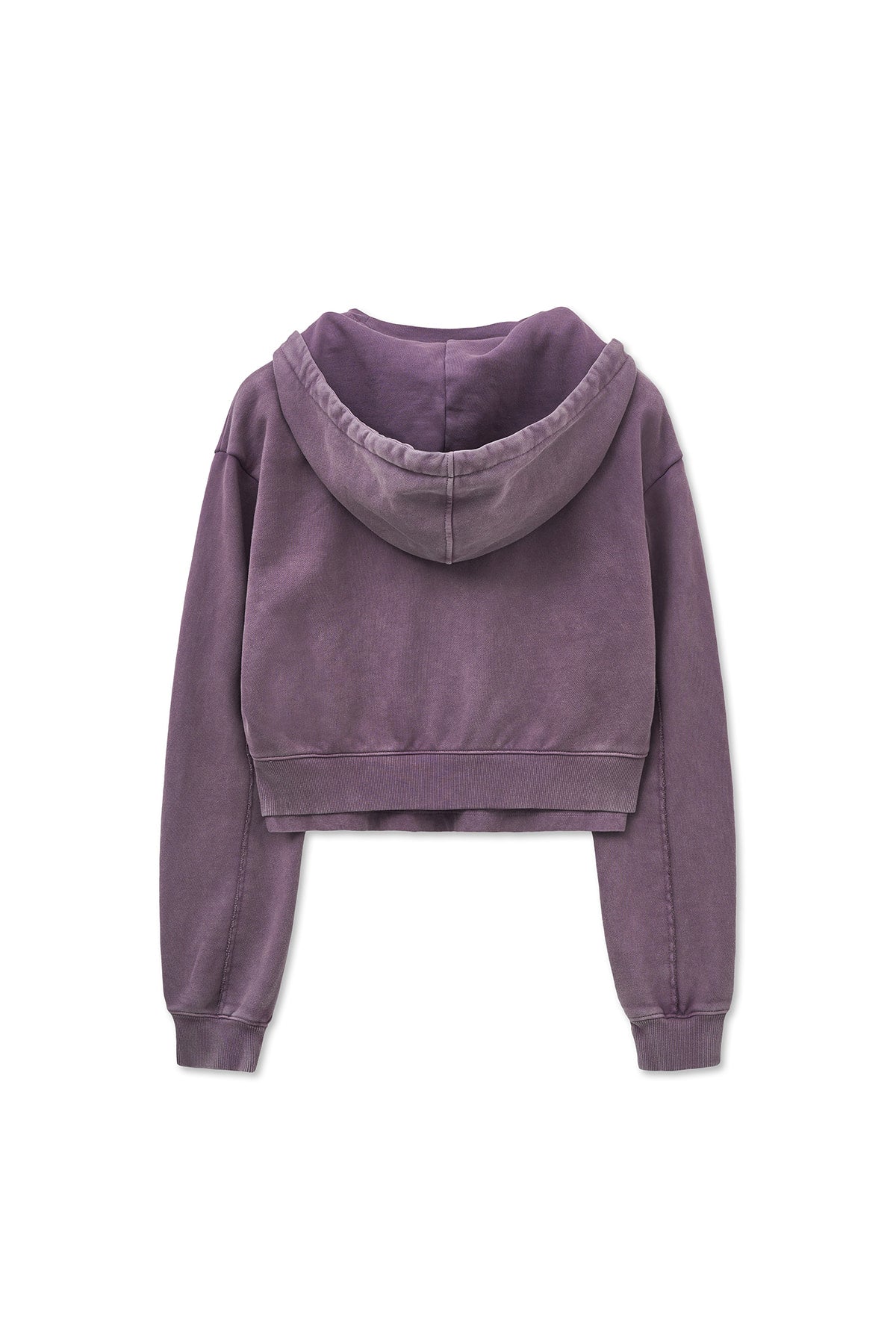 Matin Kim - Washed Layered Crop Hoody (Purple) product image 3 | TRAB K-Fashion Australia