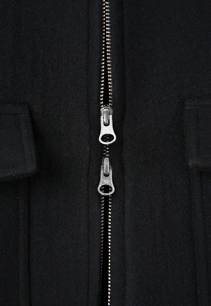 Tonywack - Felted Wool Epaulet Bomber Jacket (Black) product image 12 | TRAB K-Fashion Australia