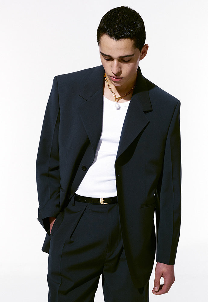 Tonywack - Tropical Wool Relaxed Tailored Jacket (Summer Exclusive) (Sea Serpent) product image 6 | TRAB K-Fashion Australia