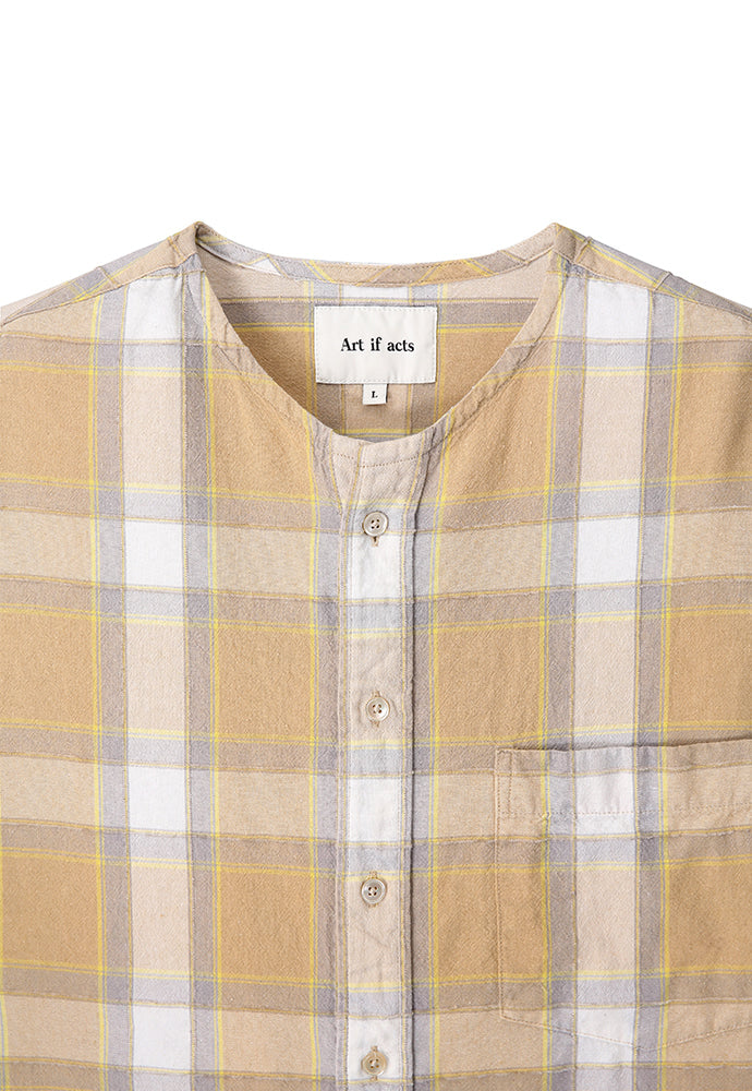 Art if acts - Non Collar French Check Shirt (Desert) product image 8 | TRAB K-Fashion Australia