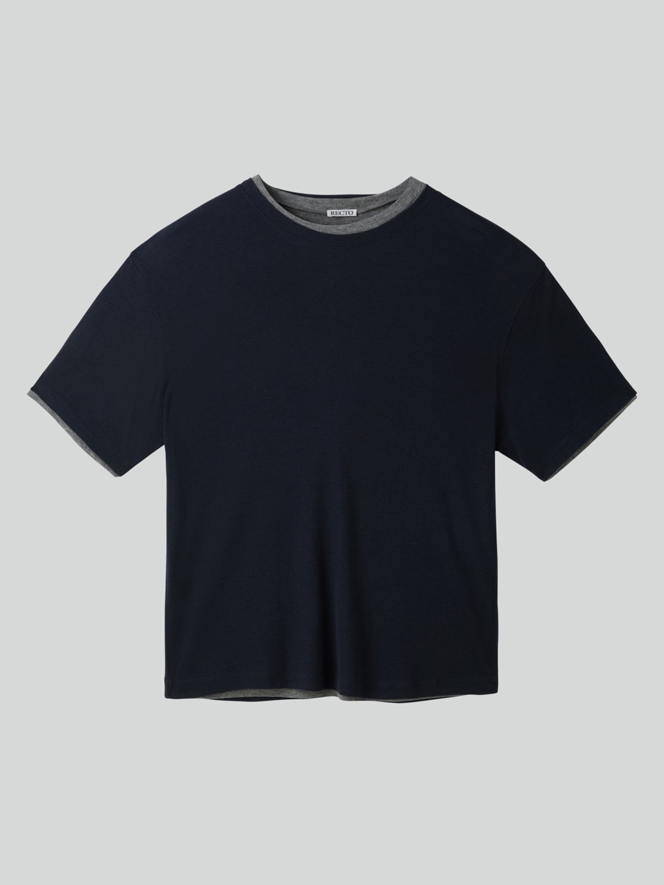 Recto - Layered Wool T-Shirt (Dark Navy) product image 10 | TRAB K-Fashion Australia
