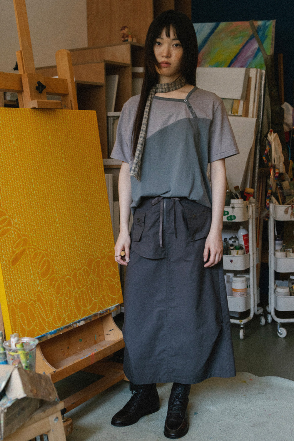 Hatchingroom - Scarf Tee (M.Grey) product image 9 | TRAB K-Fashion Australia