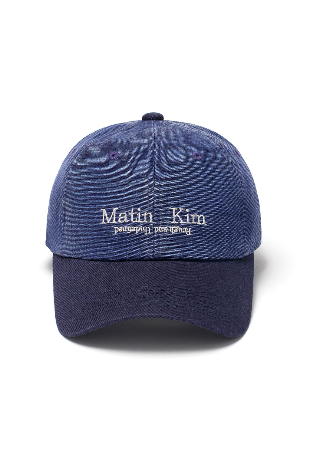 Matin Kim - Washed Oxford Two Tone Ball Cap (Navy) product image 1 | TRAB K-Fashion Australia