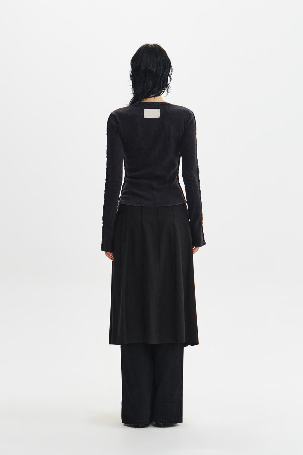 Matin Kim - Washed Rib Button Detail Top (Charcoal) product image 11 | TRAB K-Fashion Australia
