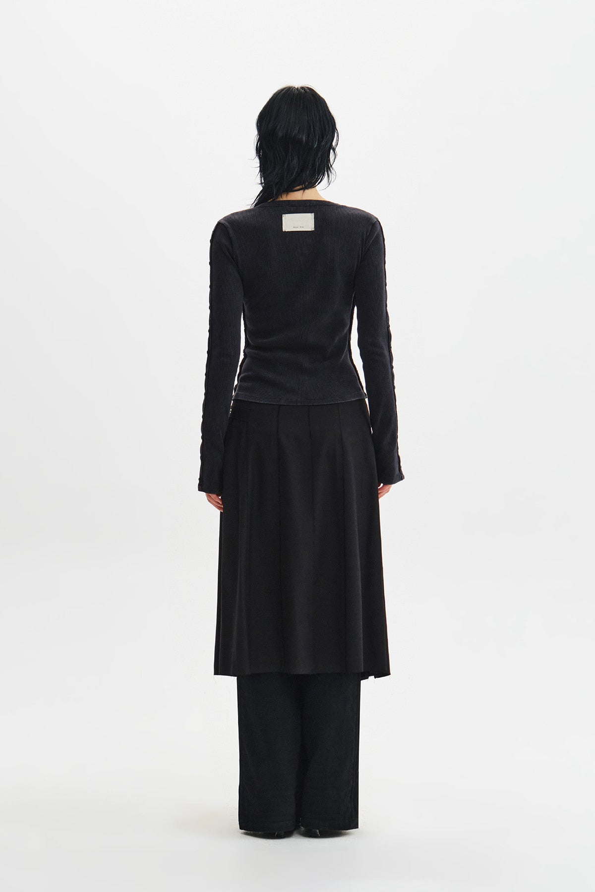 Matin Kim - Washed Rib Button Detail Top (Charcoal) product image 11 | TRAB K-Fashion Australia