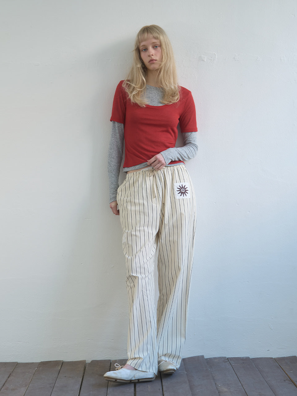 Kijun - Layered Jersey Top (Red) product image 8 | TRAB K-Fashion Australia