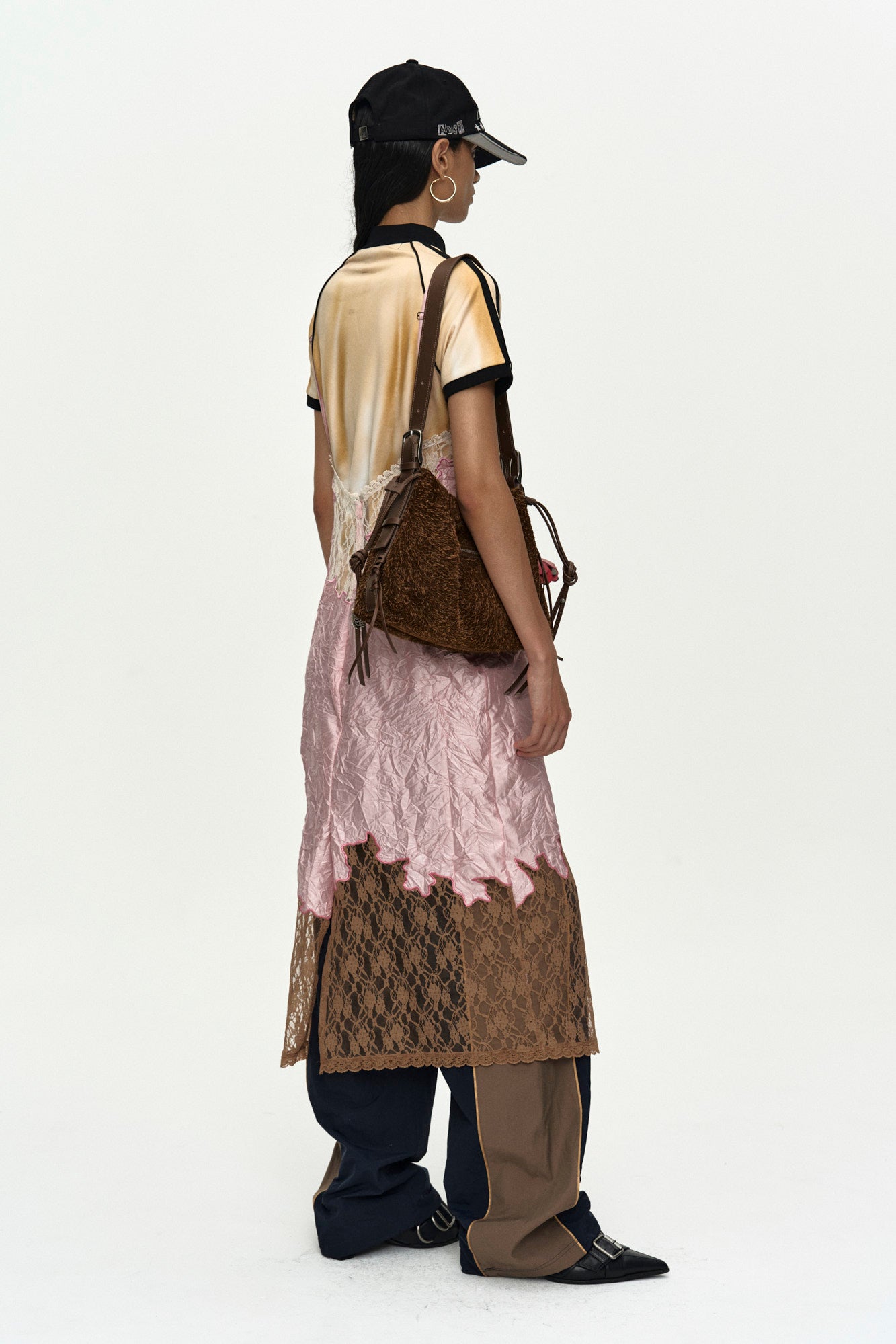 Andersson Bell - Embroidery Lace Dress (Pink/Brown) product image 3 | TRAB K-Fashion Australia