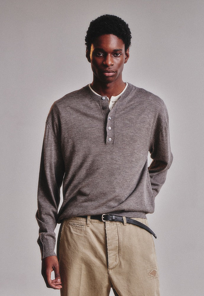 Art if acts - Liam Henley Sweater (Wood Grey) product image 1 | TRAB K-Fashion Australia