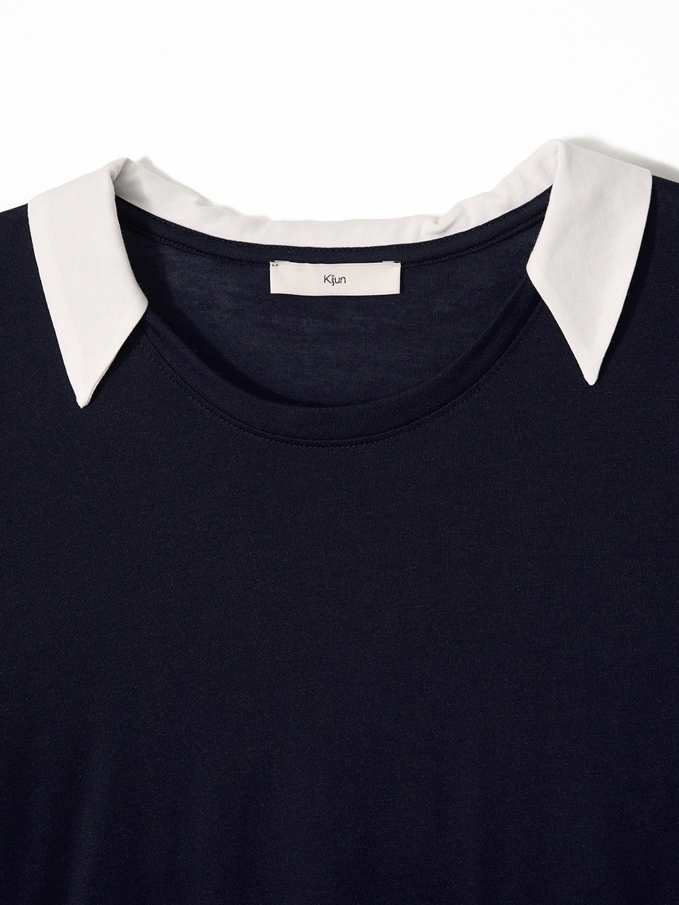 Kijun - Collar Jersey Top (Navy) product image 10 | TRAB K-Fashion Australia