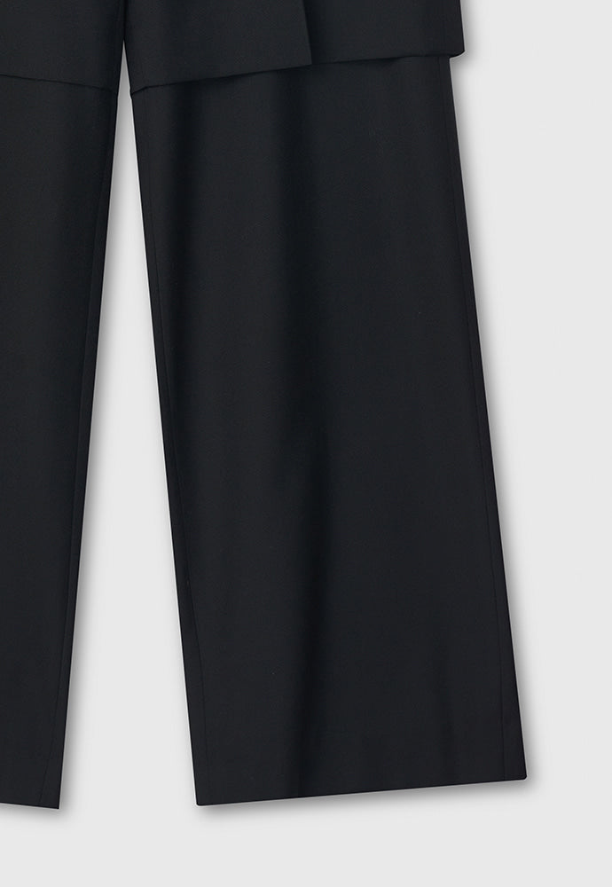 Tonywack - Wool Twill Layered Trousers (Black) product image 13 | TRAB K-Fashion Australia