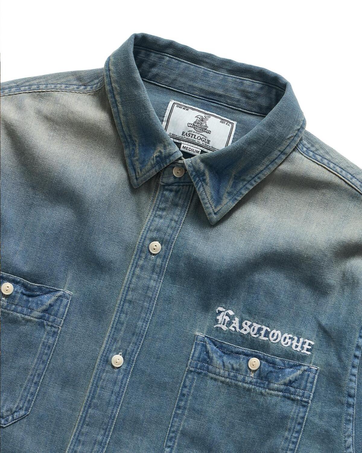 Eastlogue - Embroidered Chambray Work Shirts (Chambray Blue) product image 3 | TRAB K-Fashion Australia