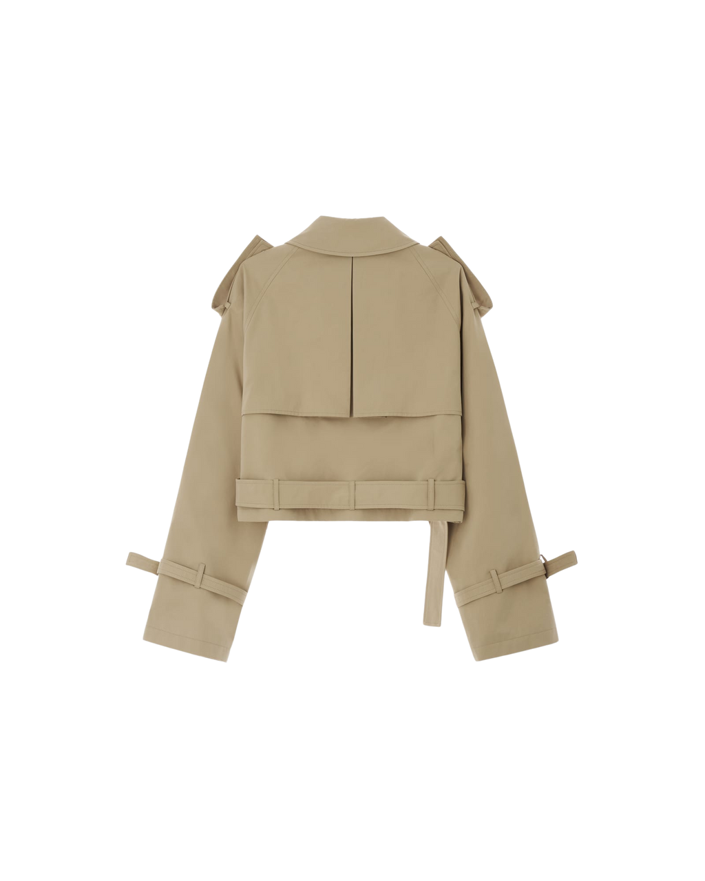 Kimhe Kim - Belted Crop Double Trench Jacket (Beige) product image 7 | TRAB K-Fashion Australia