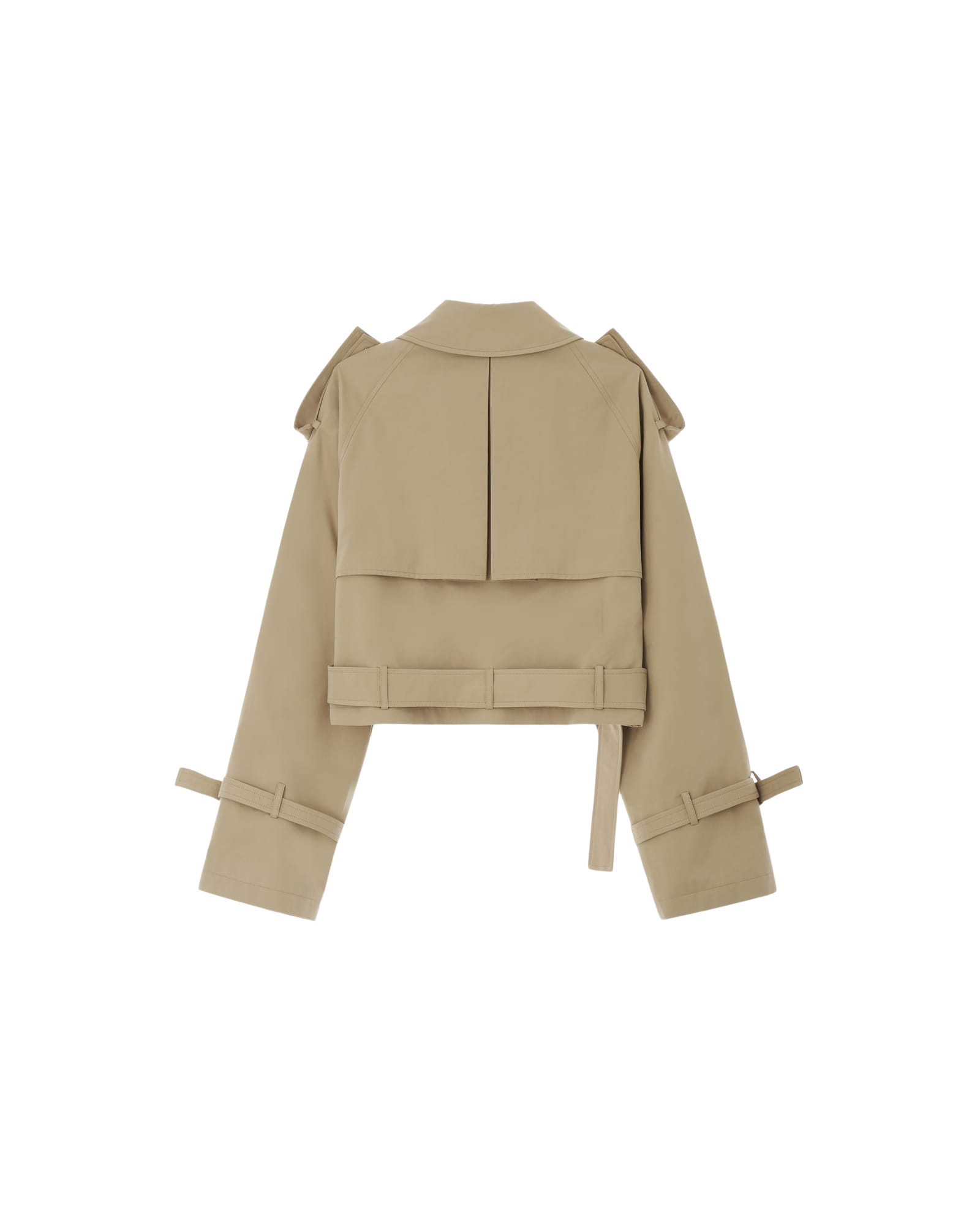 Kimhe Kim - Belted Crop Double Trench Jacket (Beige) product image 7 | TRAB K-Fashion Australia