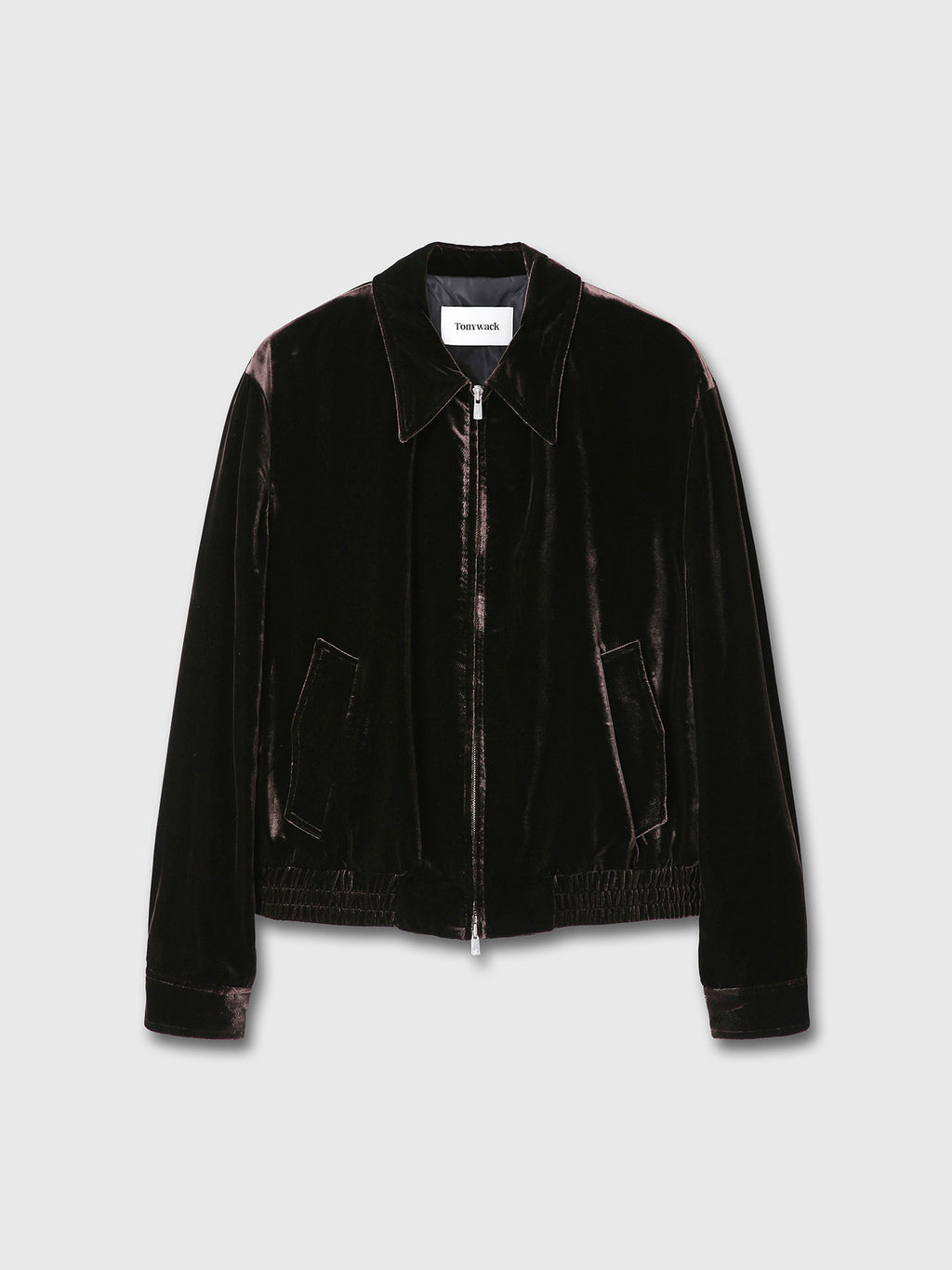 Tonywack - Velvet Zippered Blouson Jacket (Dark Brown) product image 11 | TRAB K-Fashion Australia
