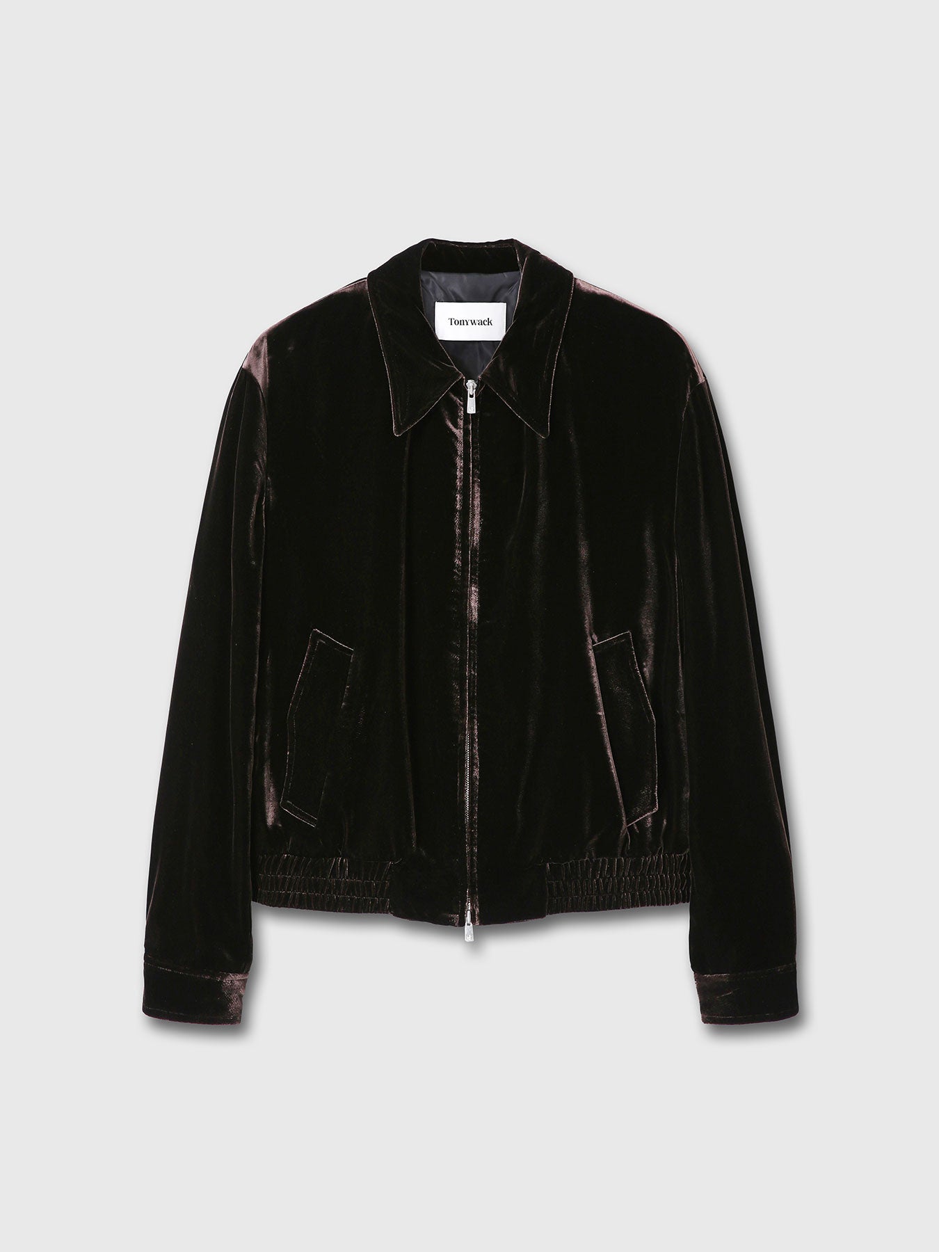 Tonywack - Velvet Zippered Blouson Jacket (Dark Brown) product image 11 | TRAB K-Fashion Australia
