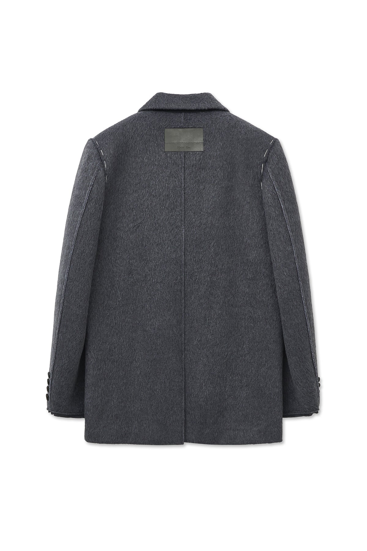 Matin Kim - Hairy Overfit Stitch Single Jacket (Grey) product image 3 | TRAB K-Fashion Australia